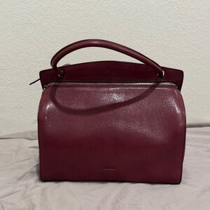 Jil Sander Deep Red Leather Bag
